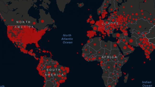 إحصاءات فيروس كورونا عبر العالم