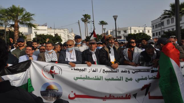 الوقفات التضامنية مع فلسطين بالمغرب