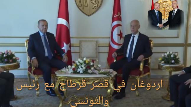 أردوغان في قصر قرطاج مع الرئيس قيس سعيد.. زيارة أربكت العالم!