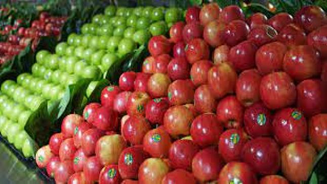 الفواكه والخضروات المستوردة المعروضة بالأسواق